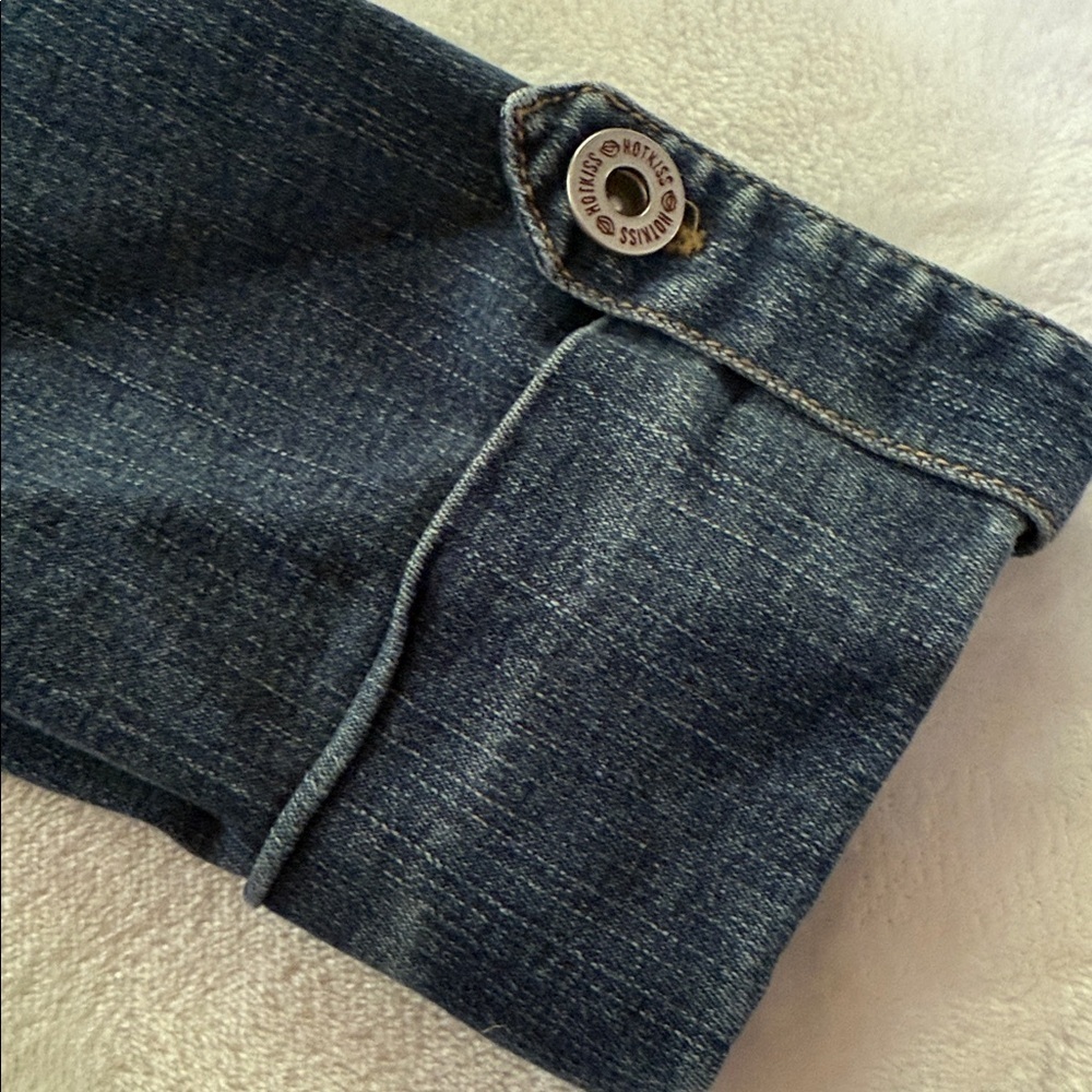 Hot Kiss Y2K Denim Shirt Dress Belted Button Front Blue Medium - Picture 9 of 16